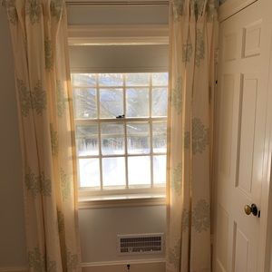 Ballard Design curtains - Bingham printed damask drapery panels 84 inches long